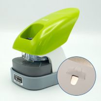 Non Detectable 10 Sheet Staple-Free Stapler - Green